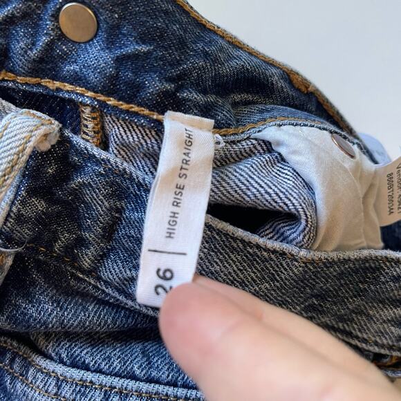 Pacsun • Two Tone High Rise Straight Jeans - Picture 7 of 8